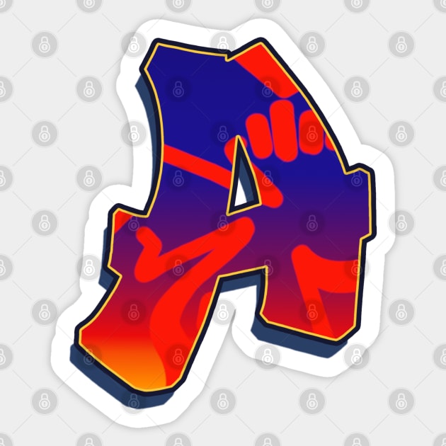 Letter A - Night Sky Sticker by Dmitri